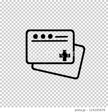 シンプルなカードのイラスト素材 124285676