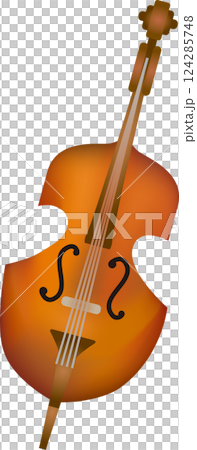 低音提琴的水彩風格向量插圖 124285748