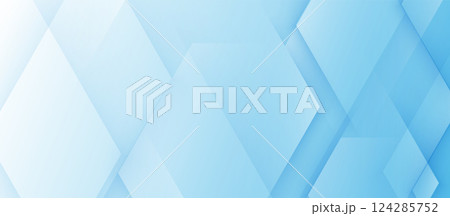 Light Blue Abstract Geometric Background with Overlapping Shapes 124285752