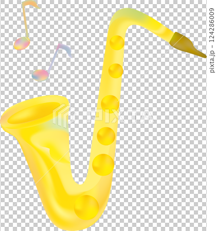Saxophone watercolor style 124286009