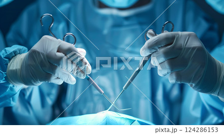 Team of surgeons doctor at work in hospital. Team of surgeons doctor at work in hospital. 124286153