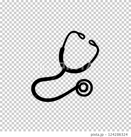 Simple stethoscope illustration material Simple stethoscope illustration material 124286324
