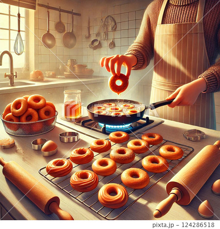 自家製ドーナツ 124286518