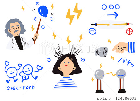 静電気の概念イラスト 124286633