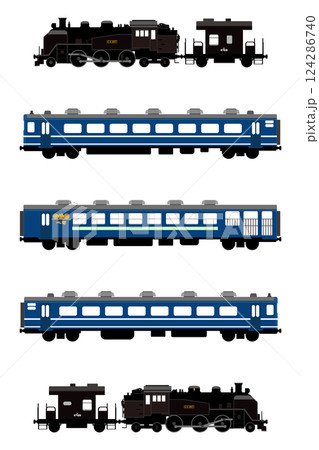 SL大樹 青色編成 展望車付きセット 124286740