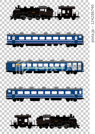 SL大樹 青色編成 展望車付きセット 124286740
