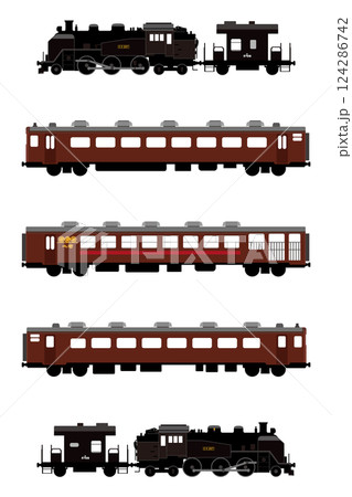 SL大樹 ブドウ色編成 展望車付きセット 124286742