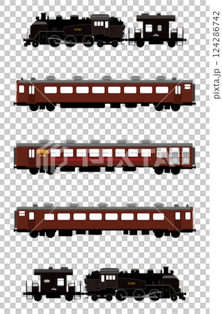 SL大樹 ブドウ色編成 展望車付きセット 124286742