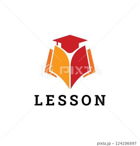 Lesson Academic Book Study Education Bachelor Toga Campus University Logo Template 124286897