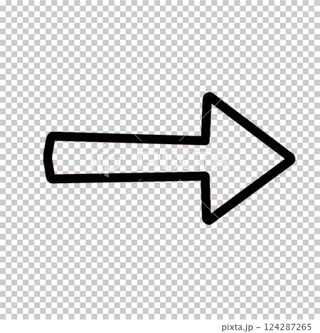 Black framed right arrow simple icon (direction, guidance, simple design) 124287265