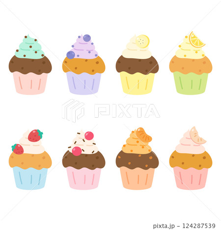 flavorful cupcake set 124287539