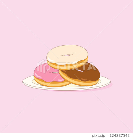 sweet donut dish 124287542