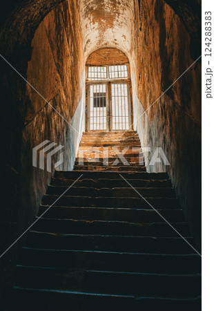 古城の石階段 古城の石階段 124288383