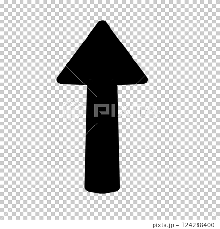 Arrow upward illustration icon black 124288400