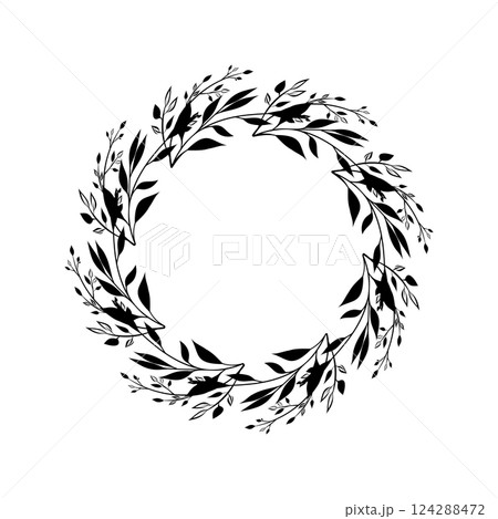 Floral frame in sketch style on white background. Floral sketch. Vintage frame logo. Hand drawn. Line icon. Line art. Vector design. Floral frame in sketch style on white background. Floral sketch. Vintage frame logo. Hand drawn. Line icon. Line art. Vector design. 124288472