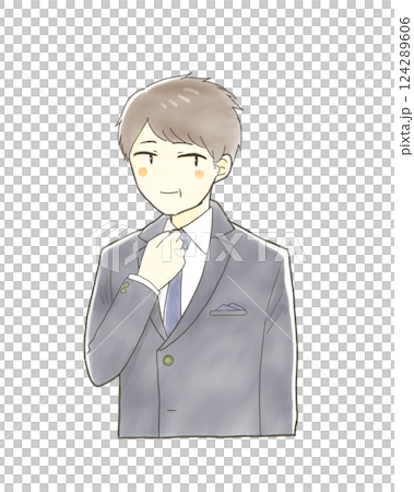 A middle-aged man dressed up and smiling A middle-aged man dressed up and smiling 124289606