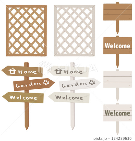 お庭の柵セット 124289630