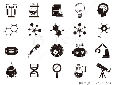 サイエンスアイコン02　Science icons 124289683