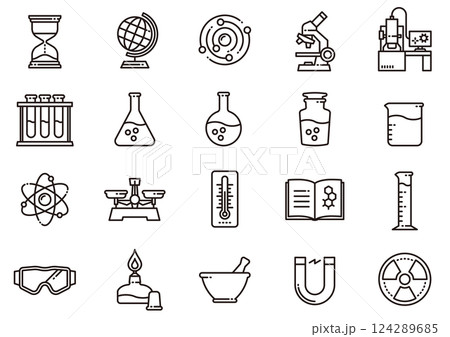 サイエンスアイコン04　Science icons 124289685