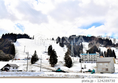 石打丸山スキー／観光口、ダイナミックコース周辺を望む(新潟県南魚沼市)【2025.3】 124289730