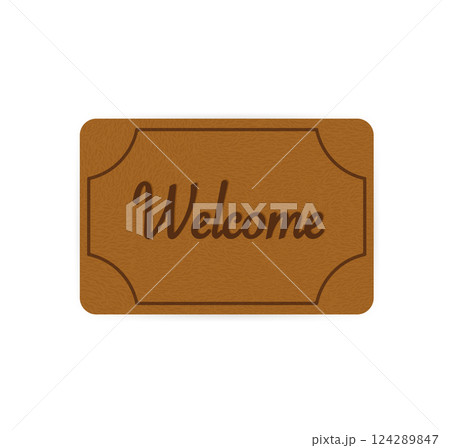 Welcome rug, great design for any purposes. Cartoon icon. Vector, isolated. Vector sign. Welcome home. Welcome rug, great design for any purposes. Cartoon icon. Vector, isolated. Vector sign. Welcome home. 124289847