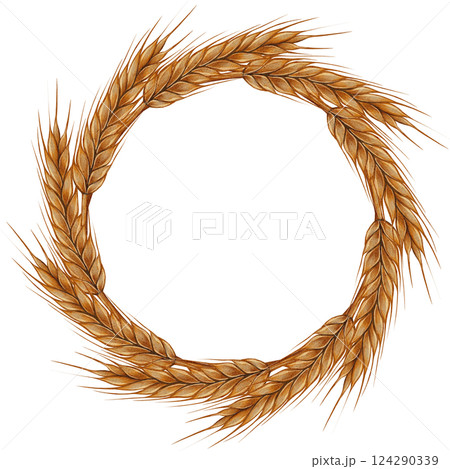 Wreath of Wheat Ears 124290339