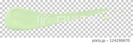 green brush isolated on transparent background 124290670