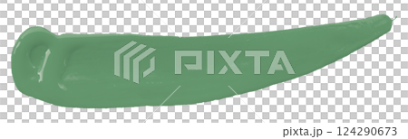 green brush isolated on transparent background 124290673