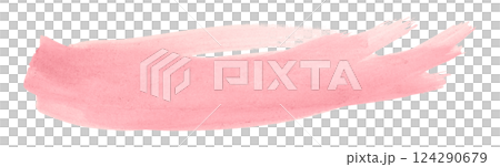 pink brush isolated on transparent background 124290679