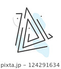 Geometric abstraction on white background 124291634