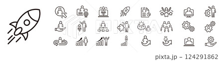 スタートアップ 企業 アイコン 124291862