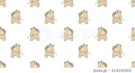 bear seamless pattern polar bear singing song music microphone vector teddy cartoon doodle tile background gift wrapping paper repeat wallpaper scarf isolated illustration design 124292002