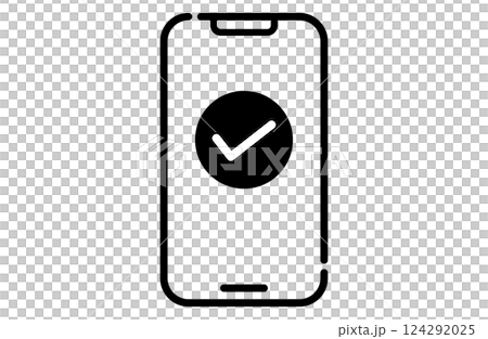 Smartphone and checkmark 124292025