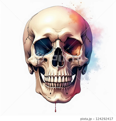 ガイコツのイラスト 124292417
