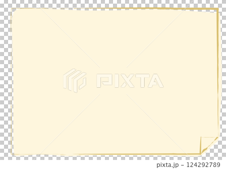 Yellow simple folded corner paper frame Yellow simple folded corner paper frame 124292789