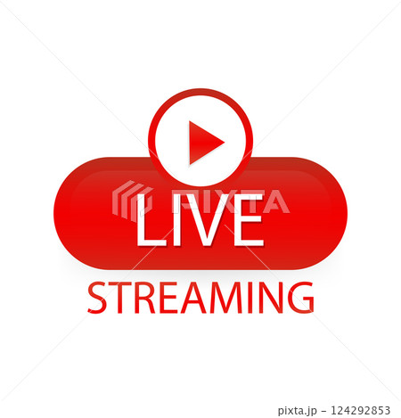 Icon live streaming vector design on a white background. 124292853