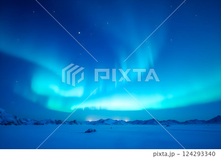 abstract background with mountains and ocean 124293340