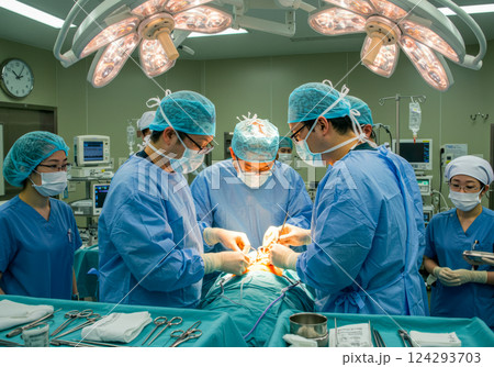 手術をする医師 124293703