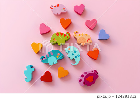 カラフルなカメレオン君 124293812