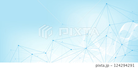 Modern abstract molecules structure for science or medical background. DNA helix or atom visualization. Molecular wave flow abstract background. illustration Modern abstract molecules structure for science or medical background. DNA helix or atom visualization. Molecular wave flow abstract background. illustration 124294291