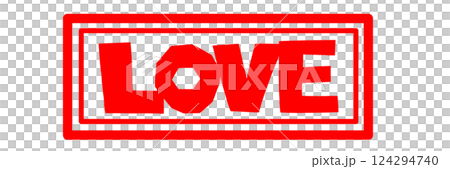 印有“LOVE”字樣的可愛郵票 124294740