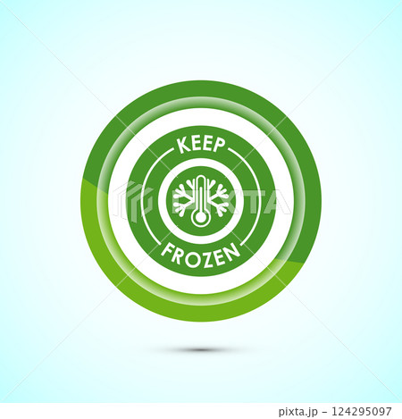 Keep frozen icon design illustration, Frozen product badge label sign, Button design 124295097