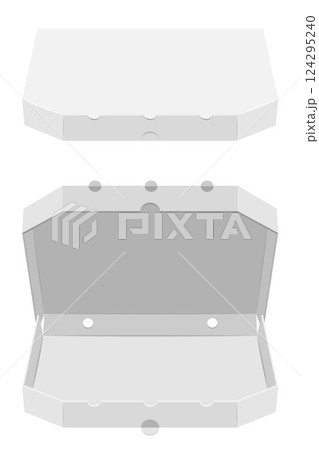 cardboard pizza box vector illustration 124295240
