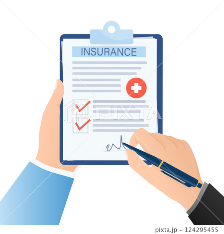 Electronic signature in flat style. Flat infographic. Phone icon vector. Digital background. Electronic signature. 124295455