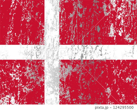 Denmark flag with grunge effect. 124295500