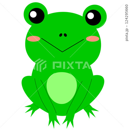 かわいいカエル（線なし） 124295660