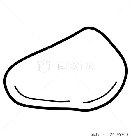 水たまりのモノクロアイコン（白） 124295700