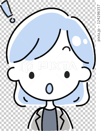 A woman in a surprised suit 124296357