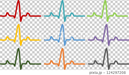 心電圖圖形素材插圖 心電圖圖形素材插圖 124297208