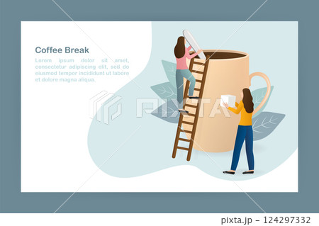 3d character black coffee break people for lifestyle design. Cartoon character. Coffee break people, great design for any purposes. 3d character black coffee break people for lifestyle design. Cartoon character. Coffee break people, great design for any purposes. 124297332